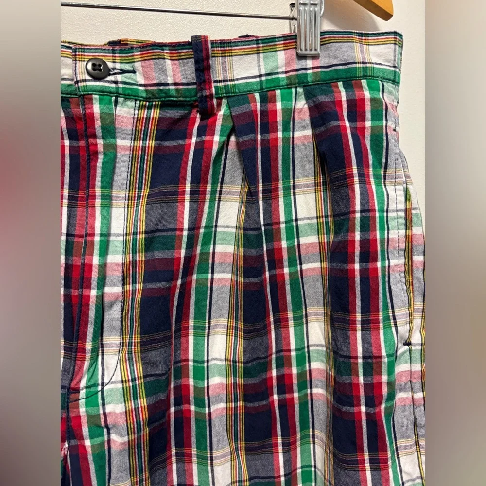 Polo Ralph Lauren‎ Men's Plaid Modern Preppy Country Club Pleated Shorts Size 34